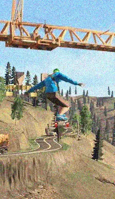Gameplay from Downhill Racer